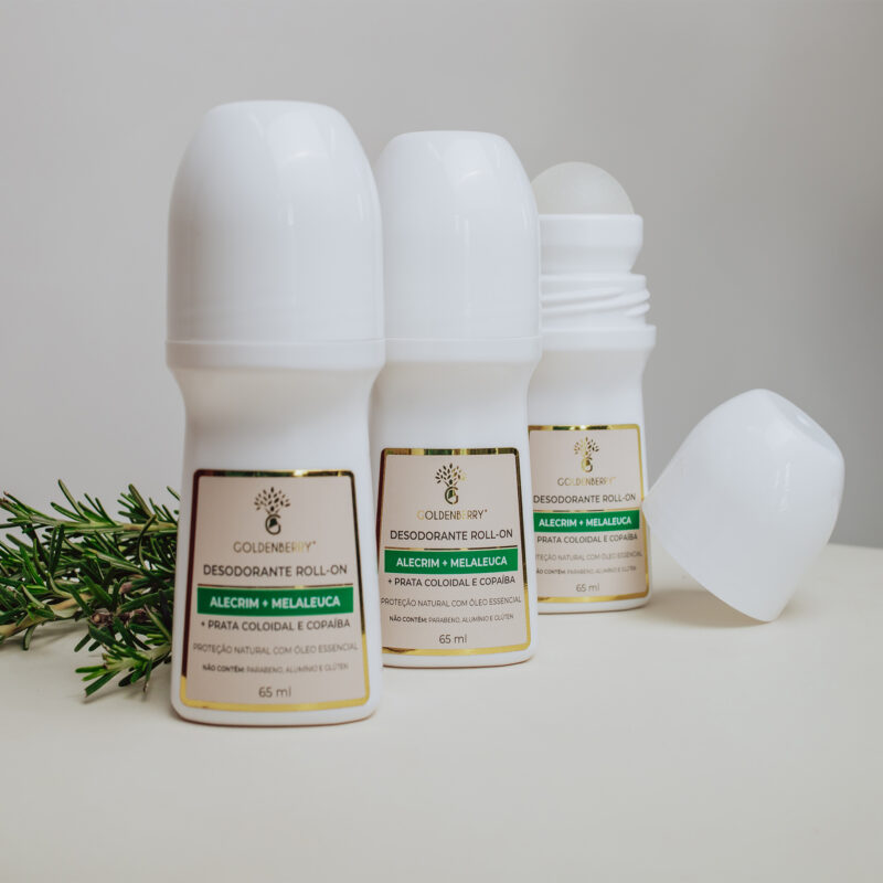 Desodorante Roll-On de Alecrim e Melaleuca com Prata Coloidal e Copaíba. - Imagem 3